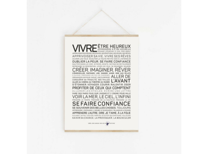 Affiche A4  Vivre - les mots à l’affiche