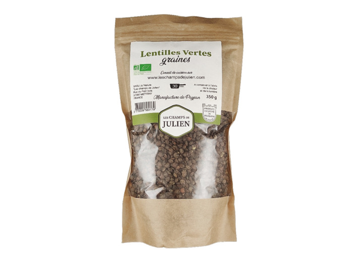 Lentille Vertes Graines 350g Bio