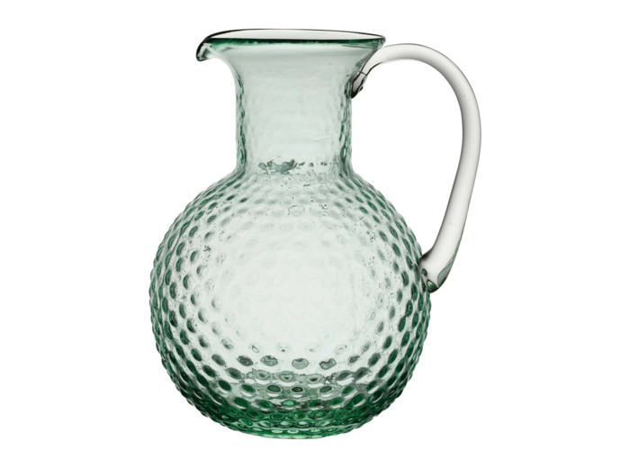 Pichet bordemer vert verre 24x20x29cm