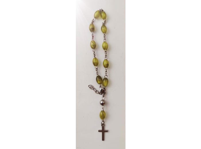 Dizainier Perles Acrylique Sur Chaine en Acier - VERT