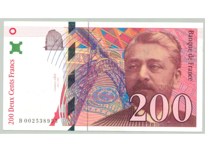 FRANCE 200 FRANCS EIFFEL 1995 Alphabet B 0025 SUP