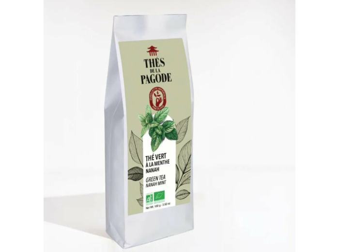 Thé vert à la Menthe Bio-100g-Thés de la Pagode
