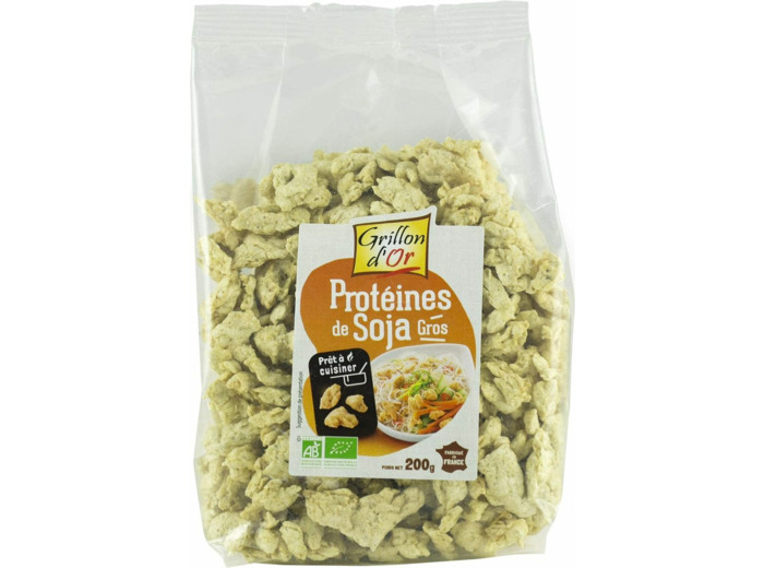 Proteines de soja gros 200g Grillon d Or