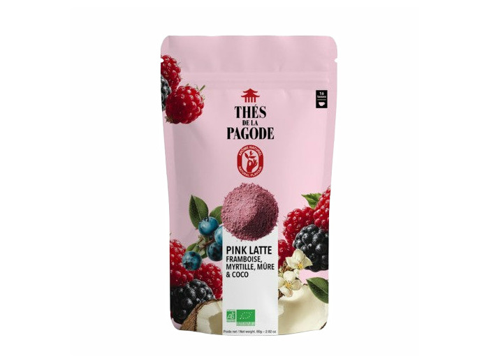 Pink Latte Fruits Rouges Coco Vanille Bio-80g–Thés de la Pagode