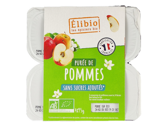 Purée de Pommes 4x95g Bio