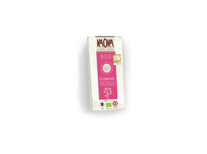 Chocolat noir eclats framboise 55% 100g KAOKA