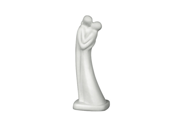 Statue porcelaine 16cm- COUPLE ENLACE