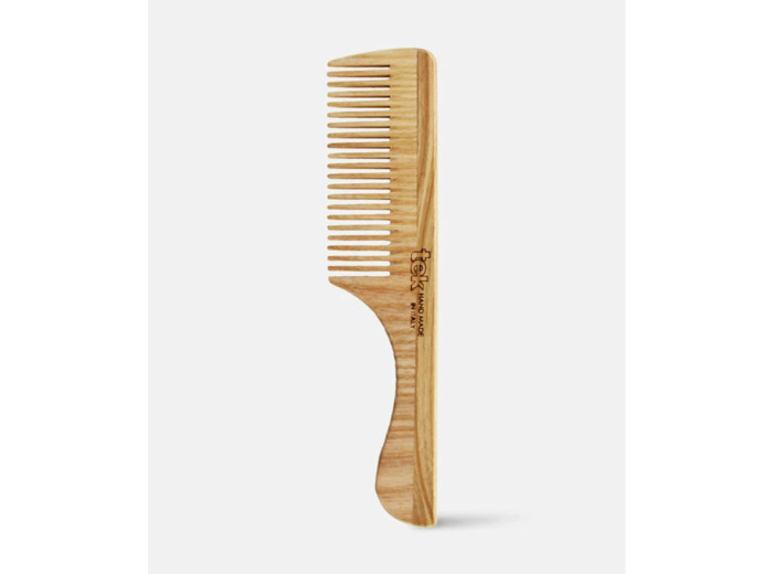 Peigne en Frêne dents serrées avec manche-Tek