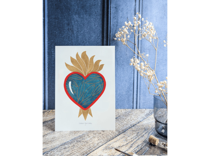 Affiche "Love Vitæ" Cœur sacré bleu