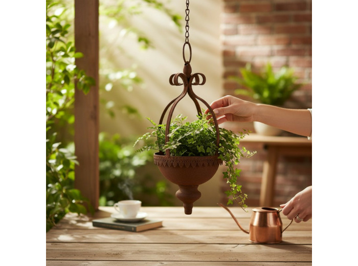 Jardinière à suspendre fer 18x35cm