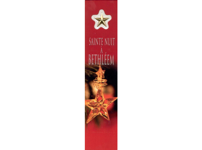 Signet plastifié avec médaille sous sachet- NUIT à BETHLEEM
