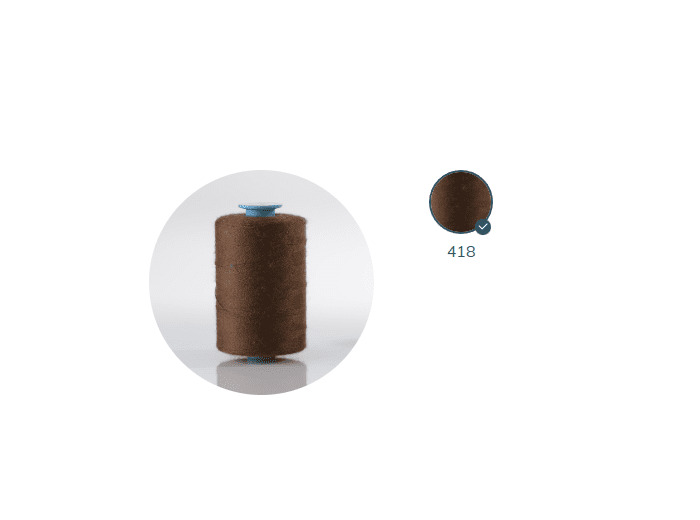 ZX 75 - 418 MARCASSIN FIL À COUDRE 100% POLYESTER TRÈS RÉSISTANT bobine 1000m