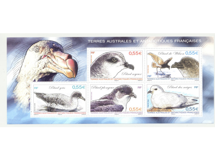 T.A.A.F TAAF Feuillet N22 YT22 OISEAUX PETRELS NEUF ** LUXE