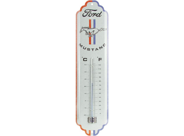 Thermomètre en métal - Ford Mustang - Design logo - Nostalgic Art