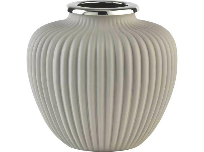 VASE EN VERRE COSTE L.20cm H.20cm