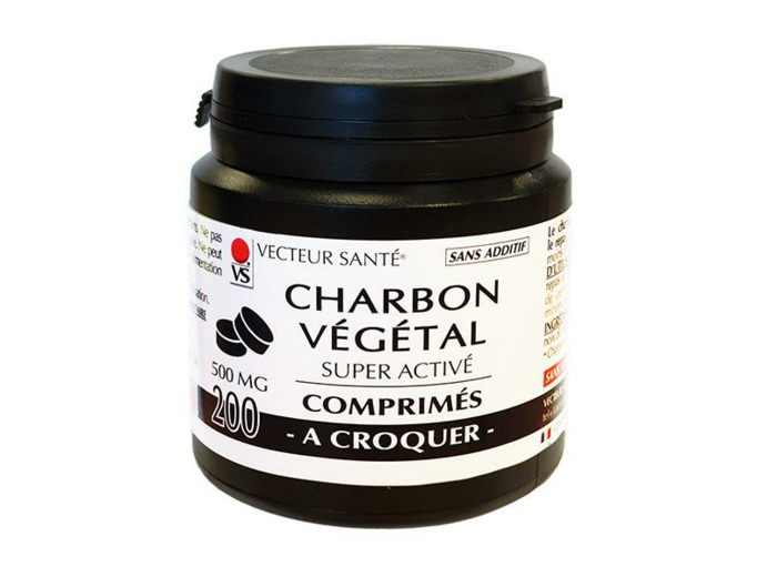 Charbon végétal à croquer-200 comprimés-Vecteur santé