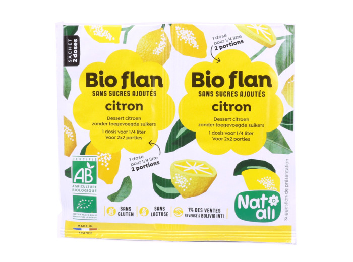 Bio-Flan au Citron Sans Sucres Ajoutés Bio 2x3.5g