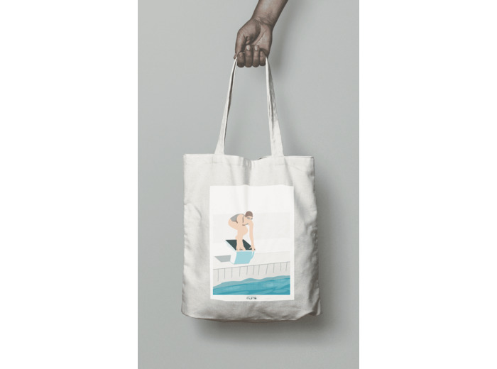 Tote bag ou sac natation "le plongeon"