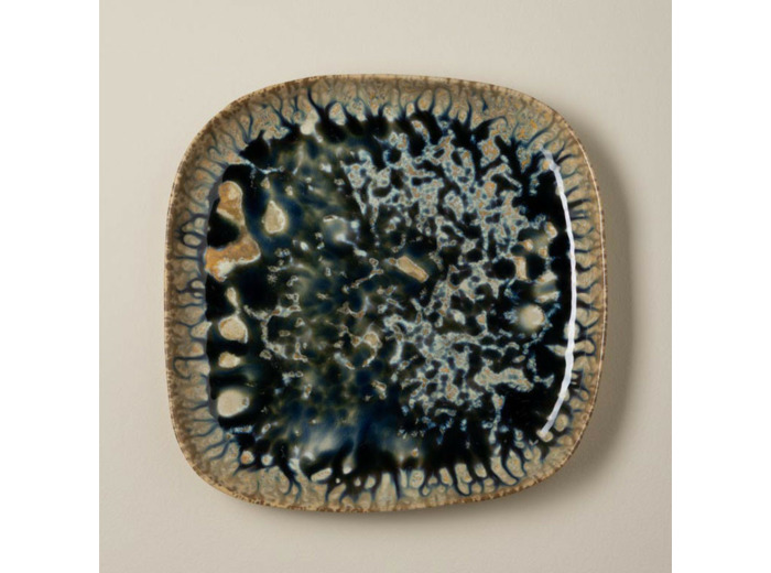 Assiette intense bleu foncé 3x28cm