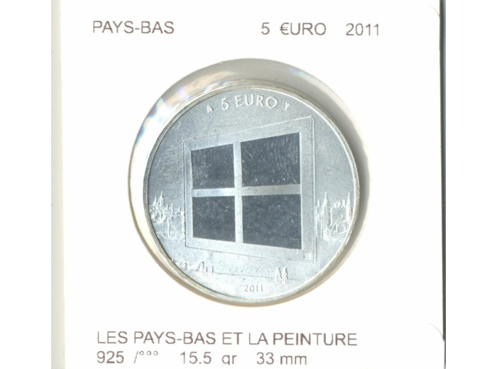 HOLLANDE (PAYS-BAS) 2011 5 EURO LES PAYS-BAS ET LA PEINTURE SUP