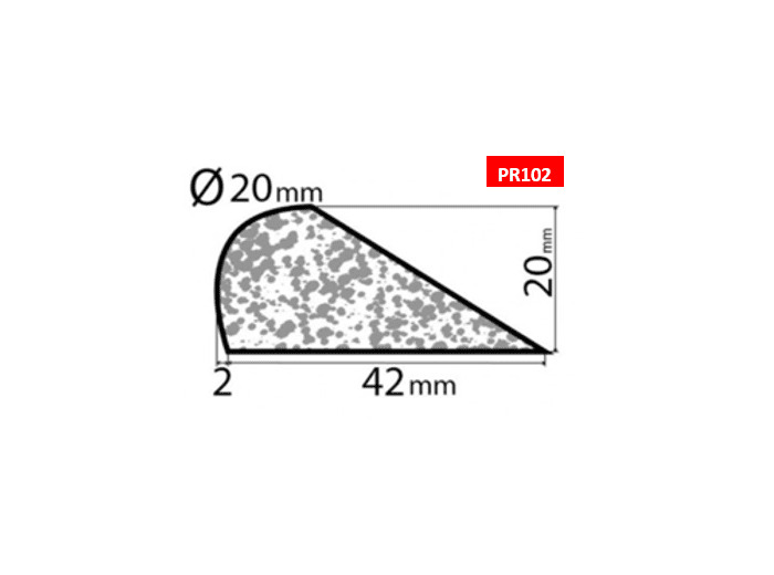 Bourrelet profilé mousse PR102 – 2m