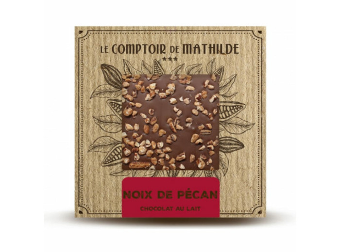 Tablette Noix de pécan - Chocolat lait - 80G
