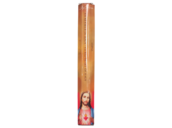 1 étui Hexagonal de 20 bâtons d'Encens - Sacré Coeur - Copal