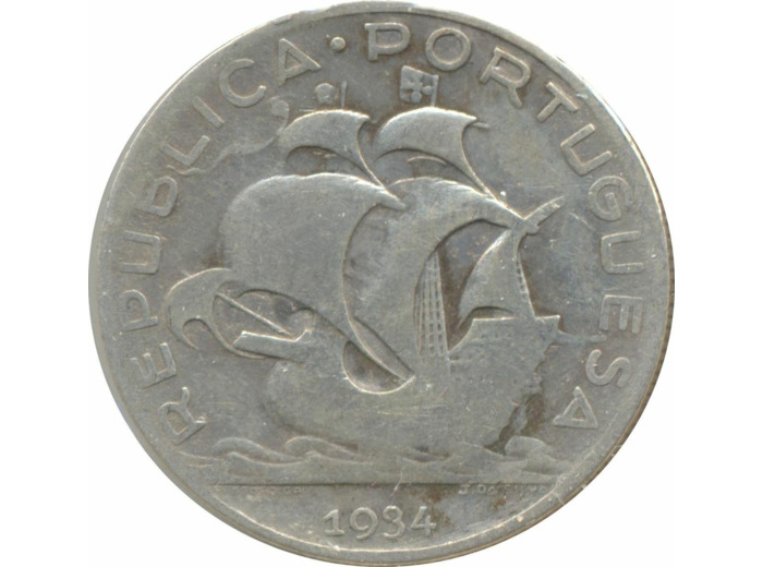 PORTUGAL 5 ESCUDOS 1934 TB