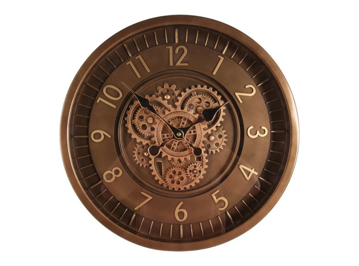 Horloge Clinton laiton verre 46x46x7cm