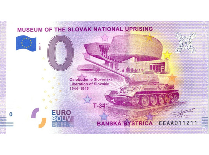 SLOVAQUIE 2020-4 MUSEUM OF THE SLOVAK NATIONAL UPRISING BILLET SOUVENIR 0 EURO