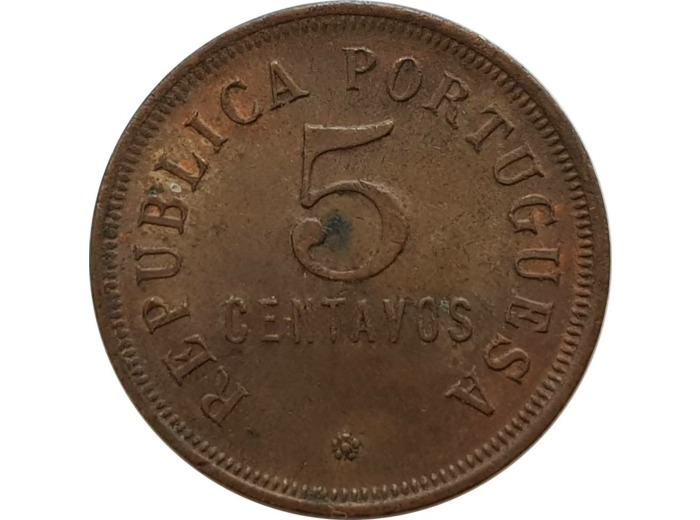 ANGOLA 5 CENTAVOS 1922 TTB (W62) N2
