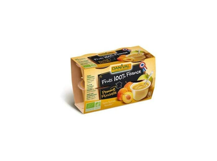 Puree pomme mirabelle 4x100g DANIVAL