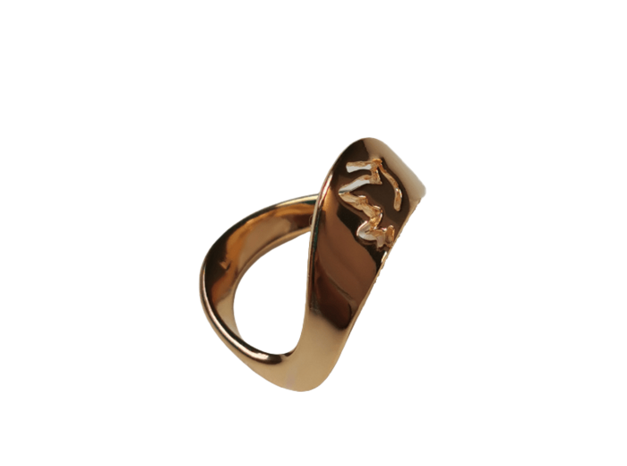 Bague en Plaqué Or Taille 60 - COLOMBE AJOUREE