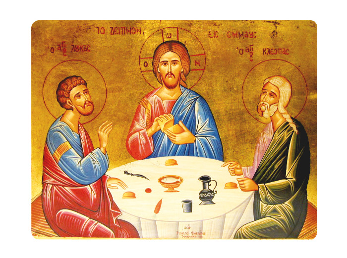 Icône plate MDF 30*40cm - EMMAUS