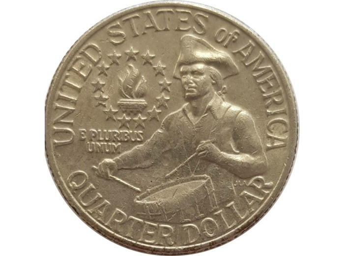 AMERIQUE (U.S.A) QUARTER DOLLAR (1/4 DOLLAR) 1976 BICENTENAIRE TTB