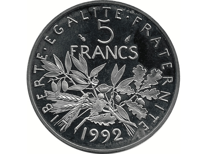 FRANCE 5 FRANCS ROTY 1992 BE