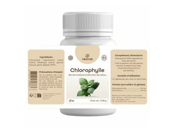 Chlorophylle Magnésienne Pure-60 gélules-Néonat