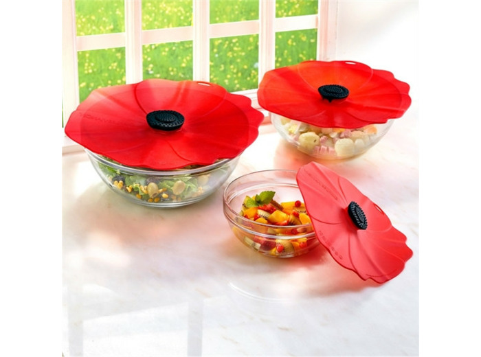 COUVERCLE SILICONE COQUELICOT 28 CM