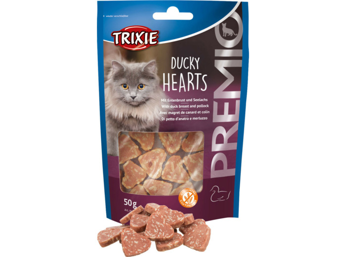 TRIXIE Premio, Hearts au canard - 50g