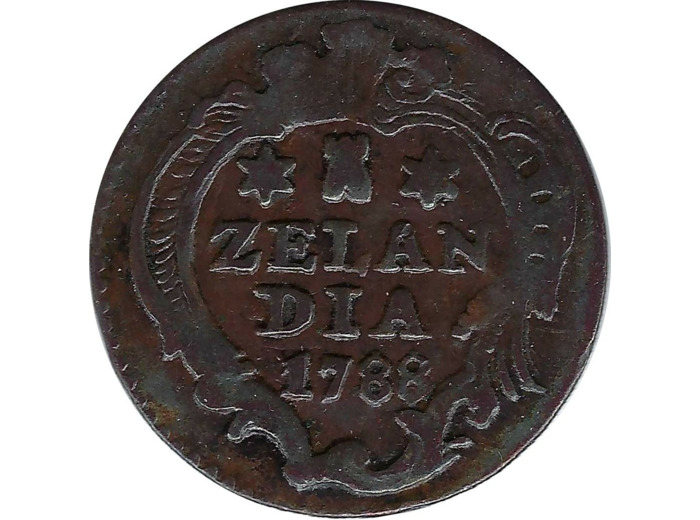 PAYS-BAS HOLLANDE 1 DUIT 1788 ZELANDIA TTB