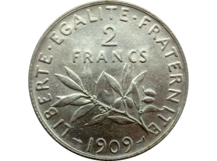 FRANCE 2 FRANCS SEMEUSE 1909 SUP