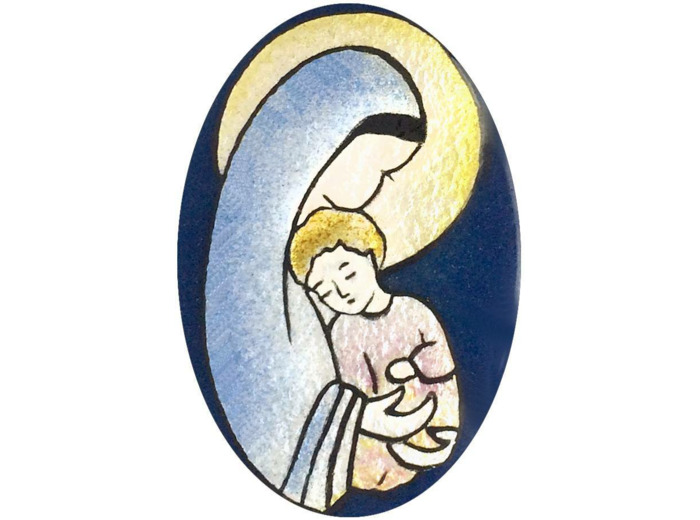 Maternité 6,4X4,4cm - EMAUX DU LIBAN