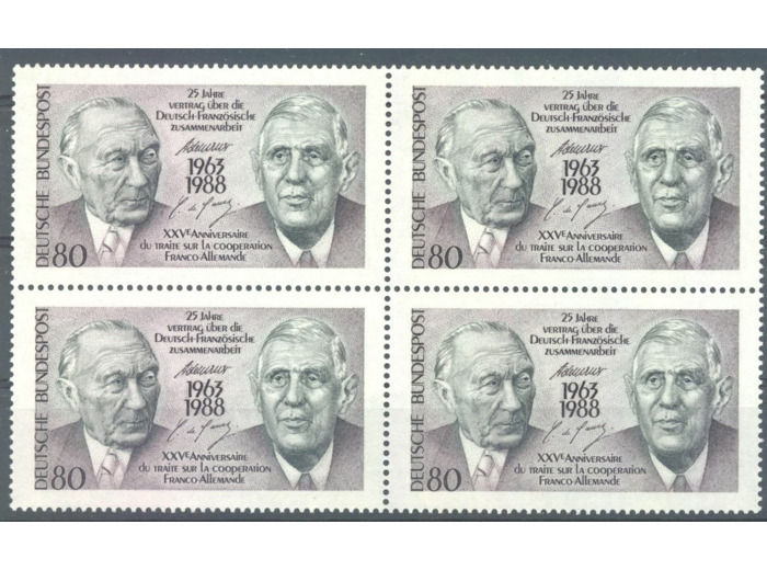 ALLEMAGNE 4 x 80 PFENNIG 1988 YVERT 1183 NEUF