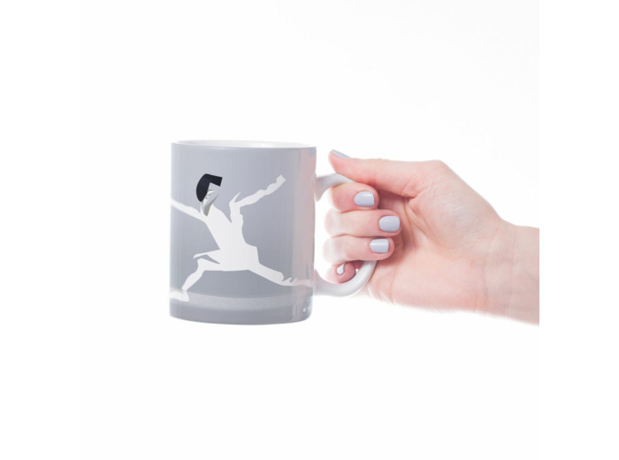 Tasse ou mug "l'escrime en blanc" - Personnalisable