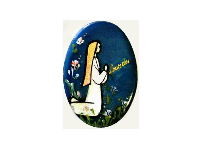 Vierge au Chapelet 6,4X4,4cm - EMAUX DU LIBAN
