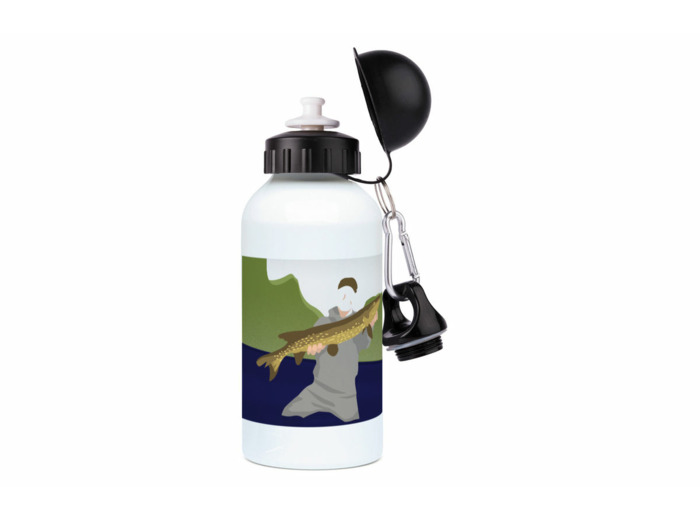 Gourde aluminium pêche "Antoine le pêcheur" - Personnalisable