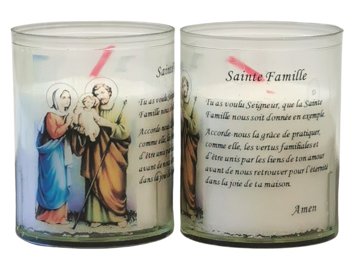 Veilleuse Sainte Famille + Prière  VS5 50/65mm. 20H