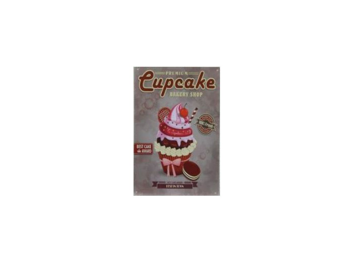 Plaque plate vintage CupCake - Bakery Shop - 20x30 cm