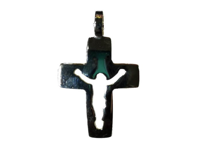 Croix en Argent 925 - CHRIST EVIDEE 25mm