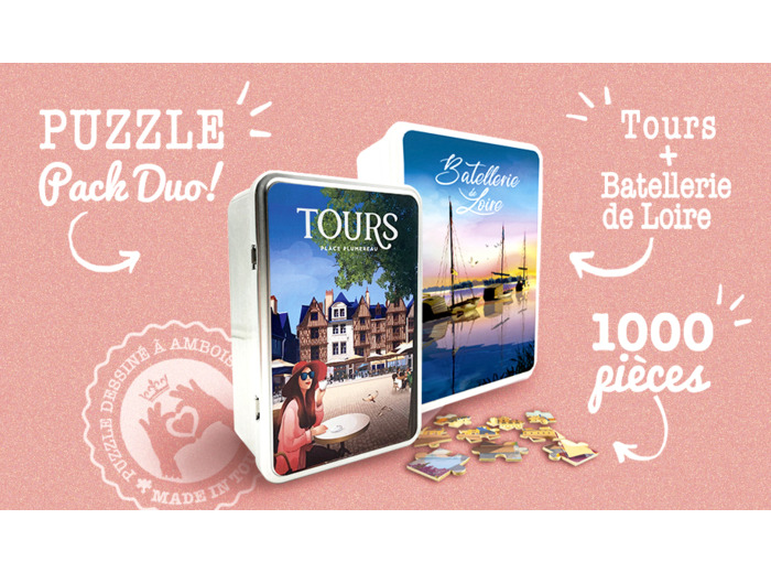 PACK DUO - Puzzles Tours et Batellerie de Loire